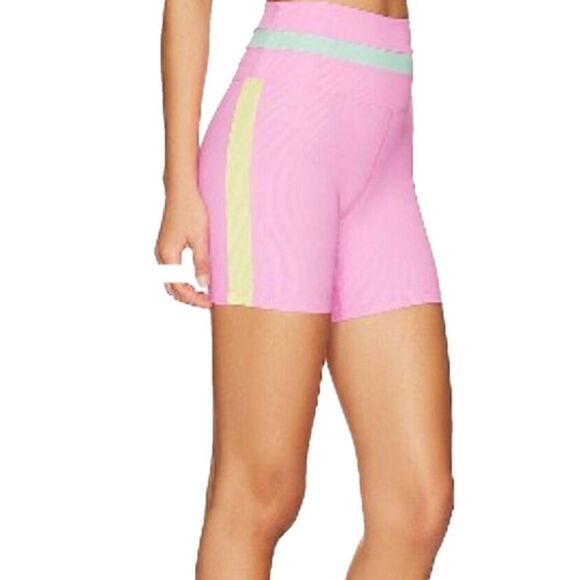 FREE PEOPLE BEACH RIOT Women medium Pastel Colorblock Samantha Short Athletic - Picture 3 of 6